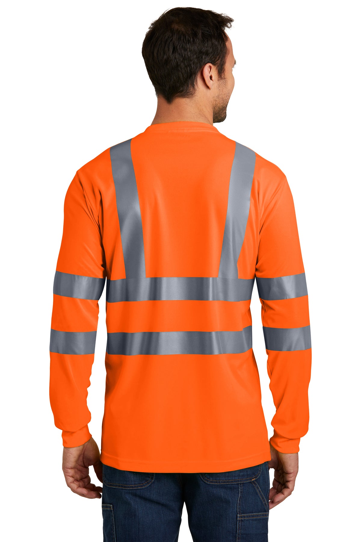 CornerStone® - ANSI 107 Class 3 Long Sleeve Snag-Resistant Reflective T-Shirt (CS409)