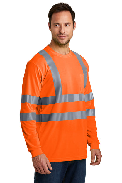 CornerStone® - ANSI 107 Class 3 Long Sleeve Snag-Resistant Reflective T-Shirt (CS409)