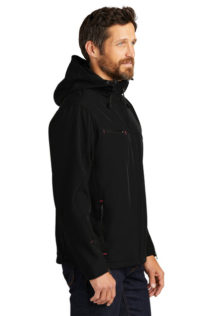 Port Authority® Textured Hooded Soft Shell Jacket (J706)