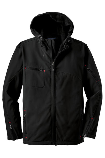 Port Authority® Textured Hooded Soft Shell Jacket (J706)