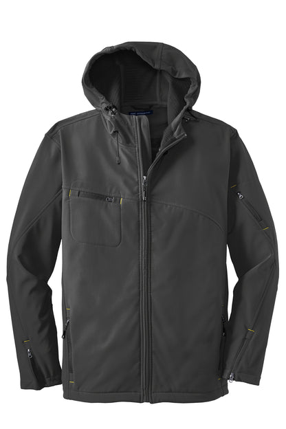 Port Authority® Textured Hooded Soft Shell Jacket (J706)