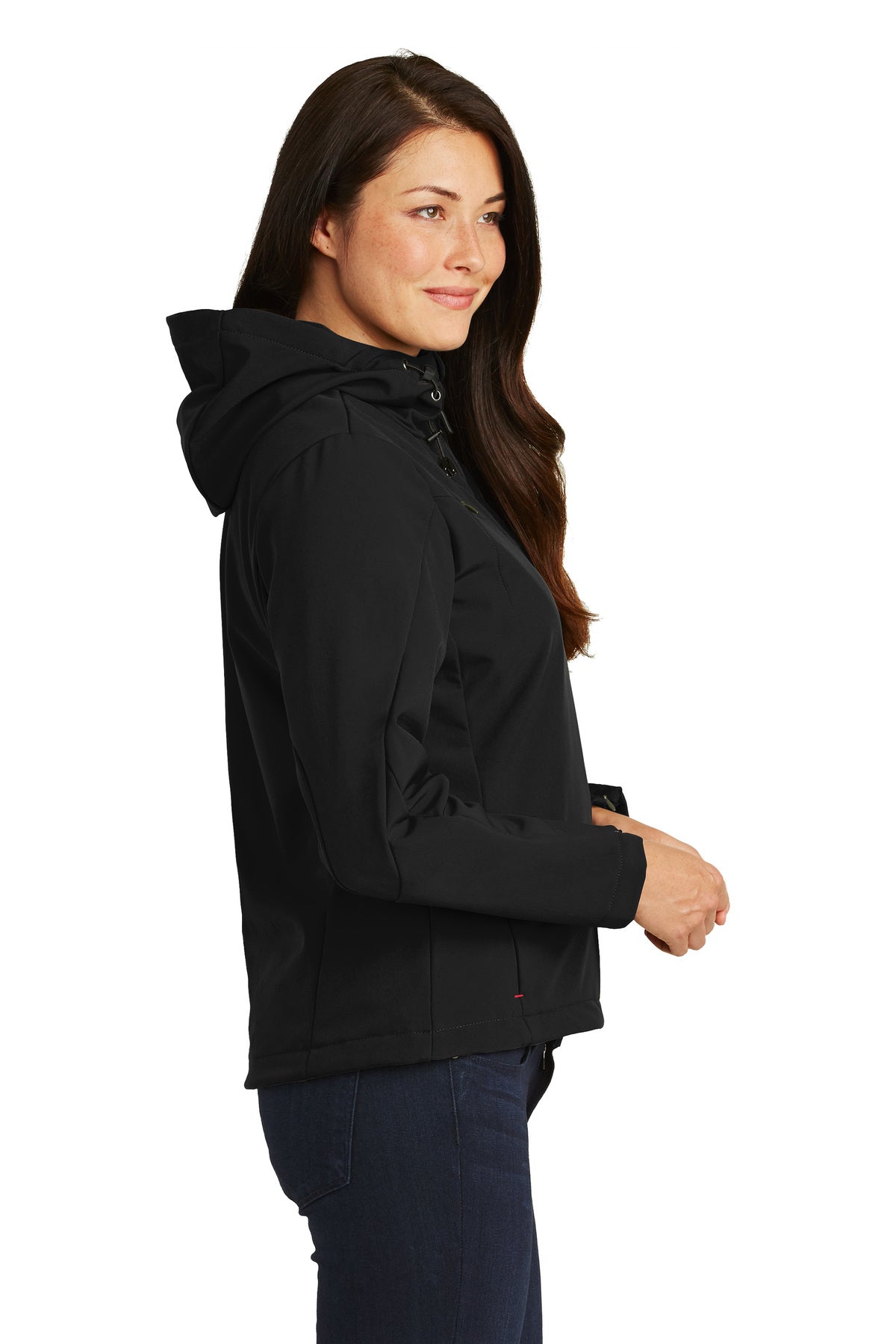 Port Authority® Women's Textured Hooded Soft Shell Jacket (L706)