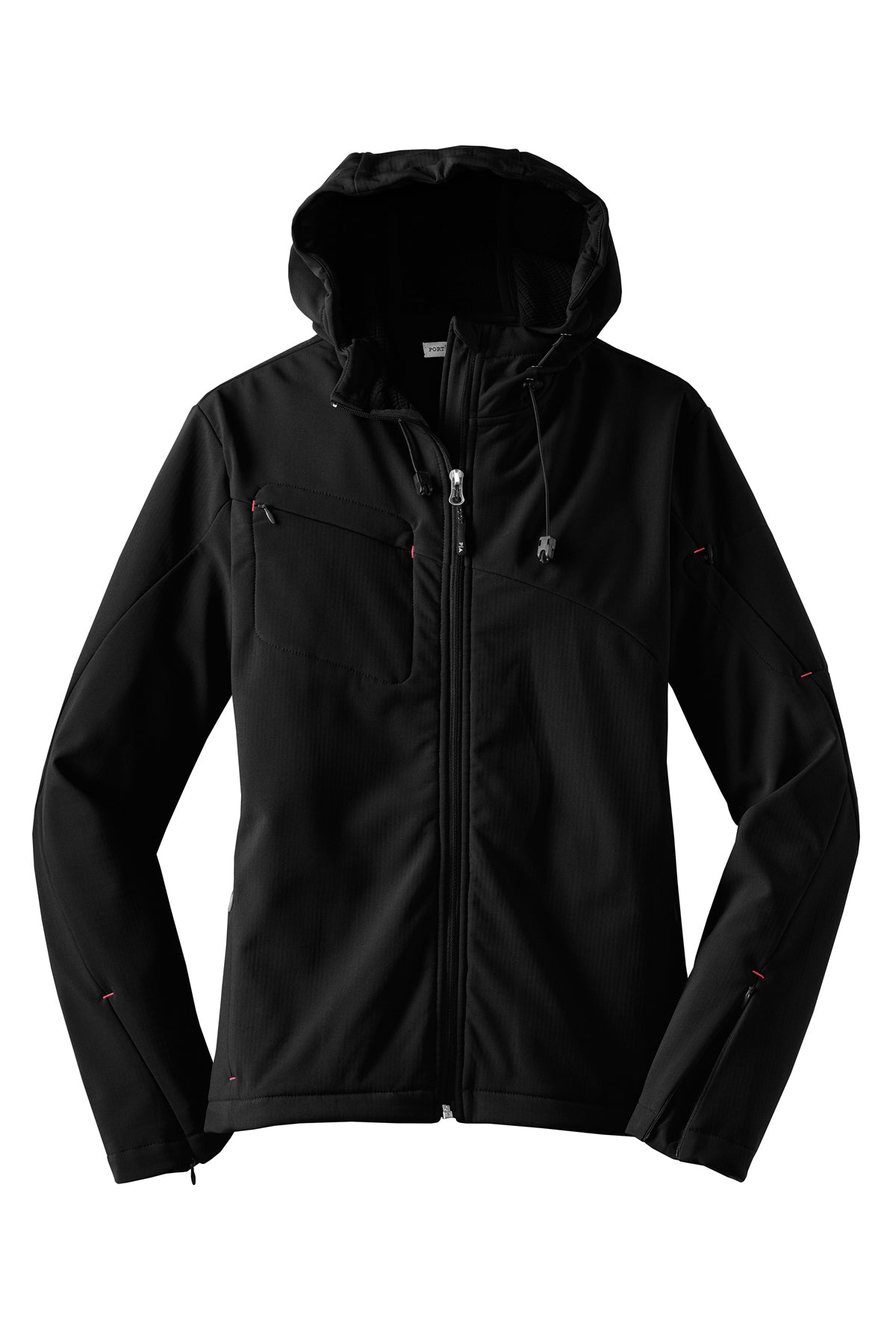 Port Authority® Women's Textured Hooded Soft Shell Jacket (L706)