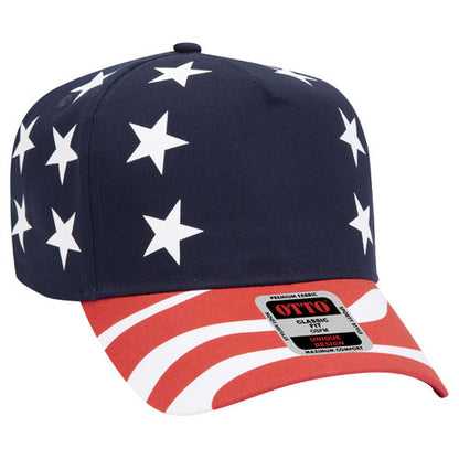 OTTO Cap: American Flag Mid Profile Baseball Cap (57-174)