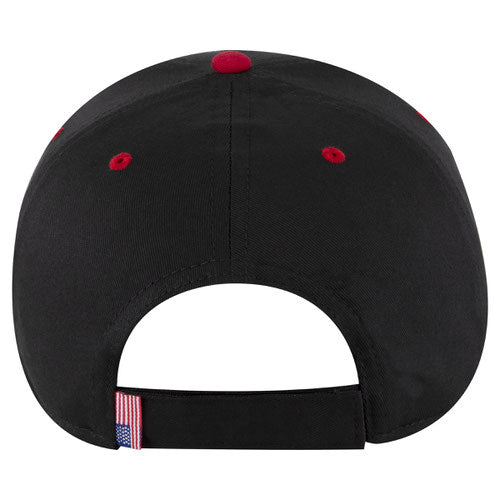 OTTO Cap: American Flag Structured Firm Front Panel Low-Fitting (80-1327)