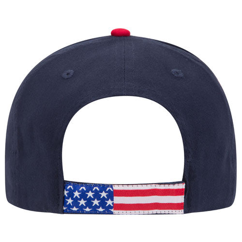 OTTO Cap: American Flag Structured Firm Front Panel Low-Fitting (80-1327-004C)