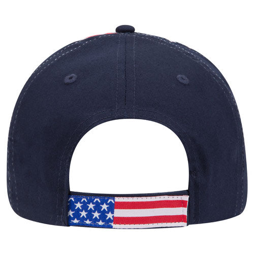 OTTO Cap: American Flag Structured Firm Front Panel Low-Fitting (80-1327-004D)