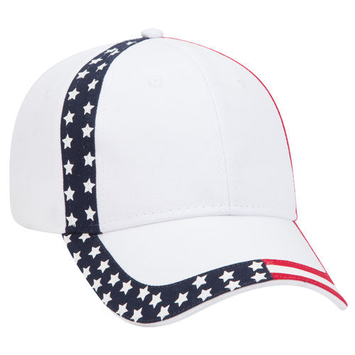 OTTO Cap: American Flag Structured Firm Front Panel Low-Fitting (80-1327-004D)