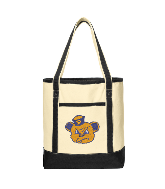 Pierce Bear - Large Cotton Canvas Boat Tote