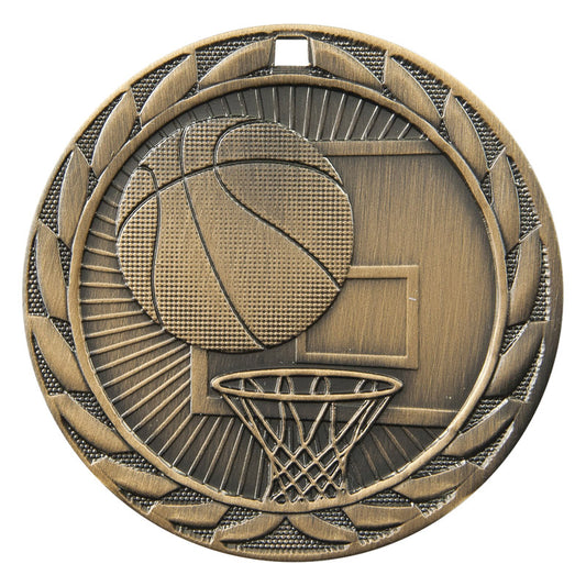 FE-211 Basketball Medal 2" with Ribbon