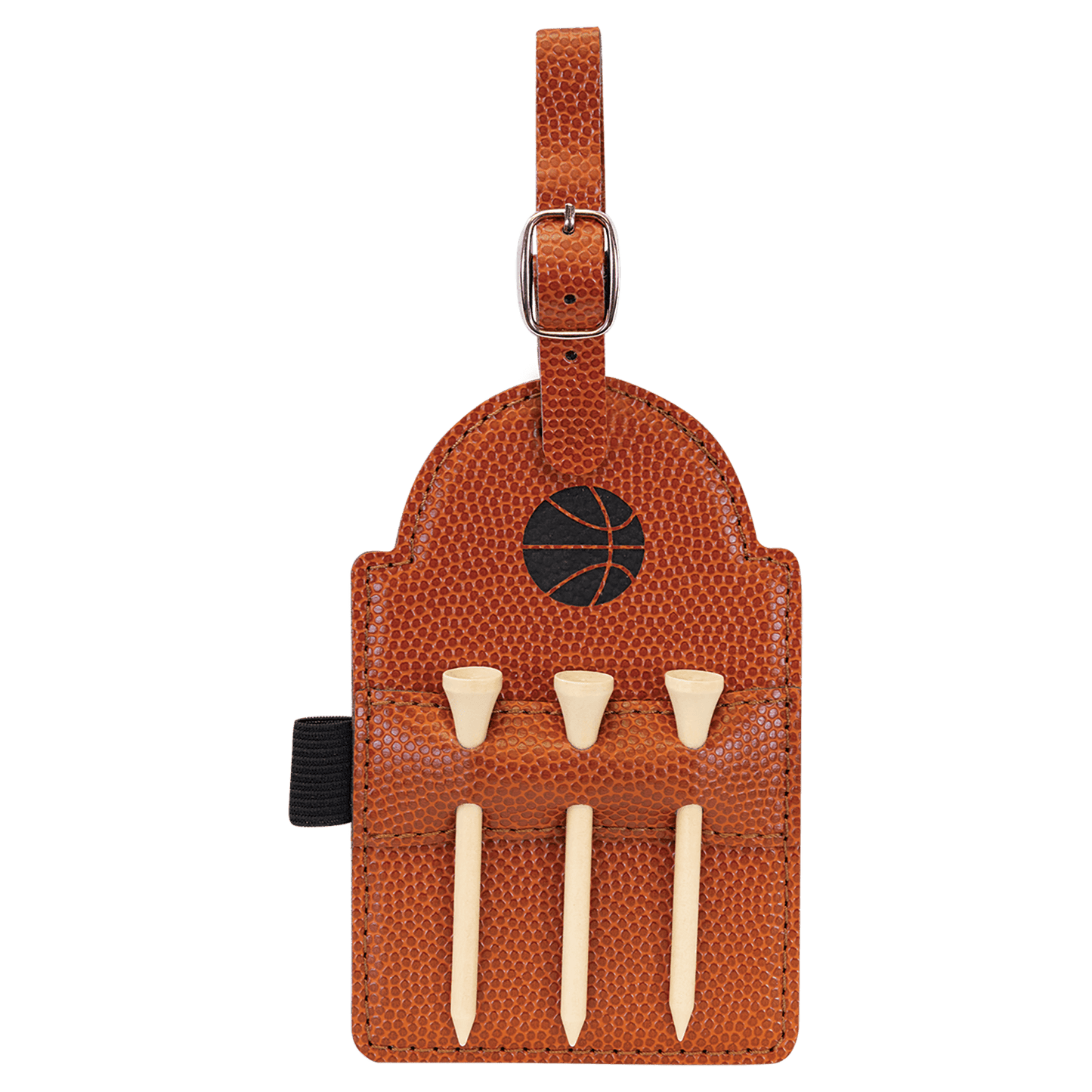 Personalized Golf Bag Tag with 3 Wooden Tees