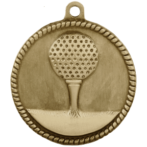 2" Golf High Relief Medal