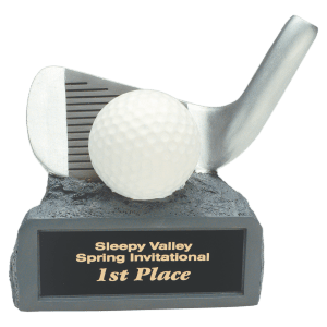 4 1/4" Color Golf Resin Award