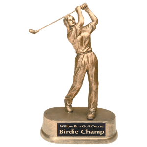 9" Antique Gold Male/Female Golf Award