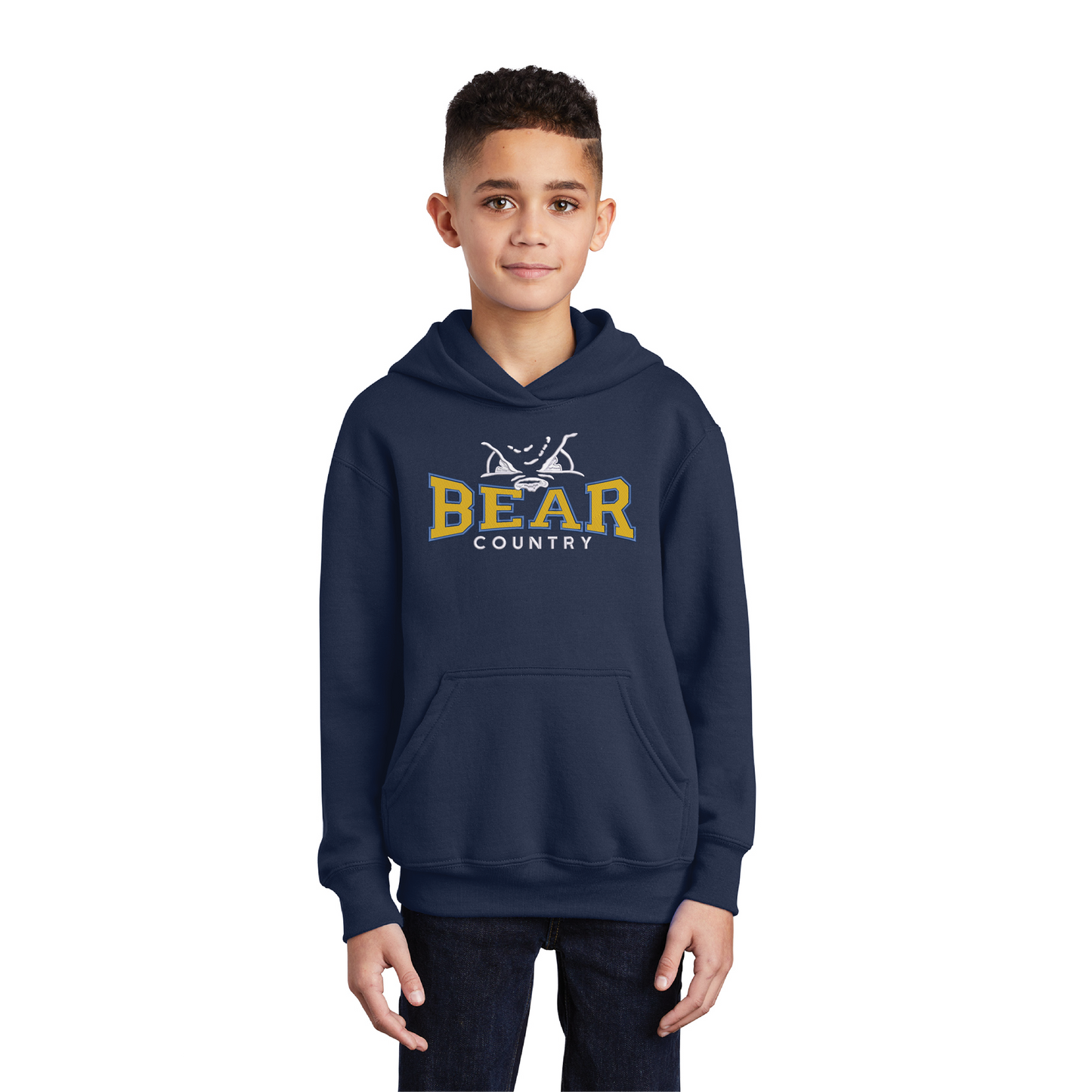 Bear Country Youth Fleece Pullover Hooded Sweatshirt (PC90YH)