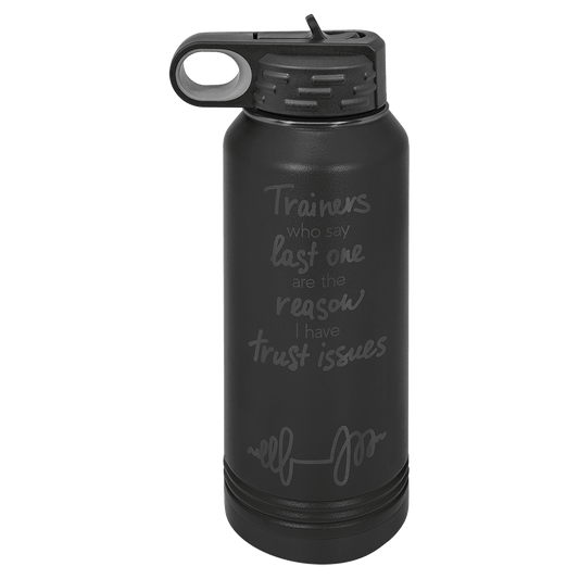 Personalized 32 oz. Black/Ghost Black Water Bottle