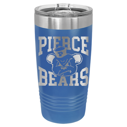 Pierce Bear Insulated 20 oz Stainless Steel Ringneck Tumbler with Logo