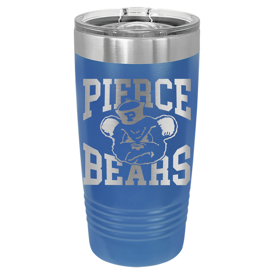 Pierce Bear Insulated 20 oz Stainless Steel Ringneck Tumbler with Logo