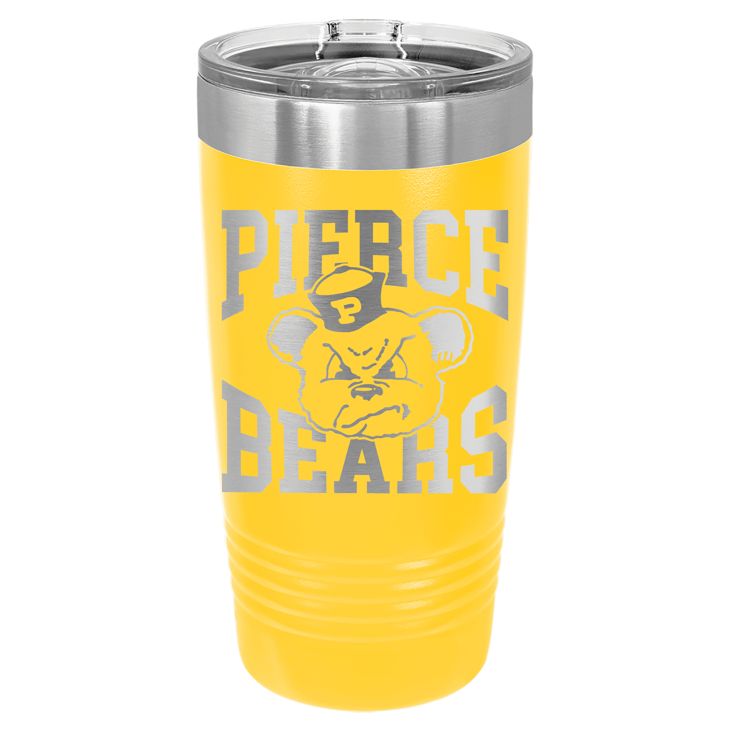 Pierce Bear Insulated 20 oz Stainless Steel Ringneck Tumbler with Logo