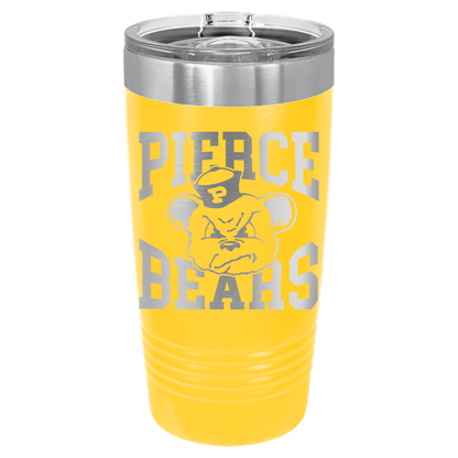 Pierce Bear Insulated 20 oz Stainless Steel Ringneck Tumbler with Logo