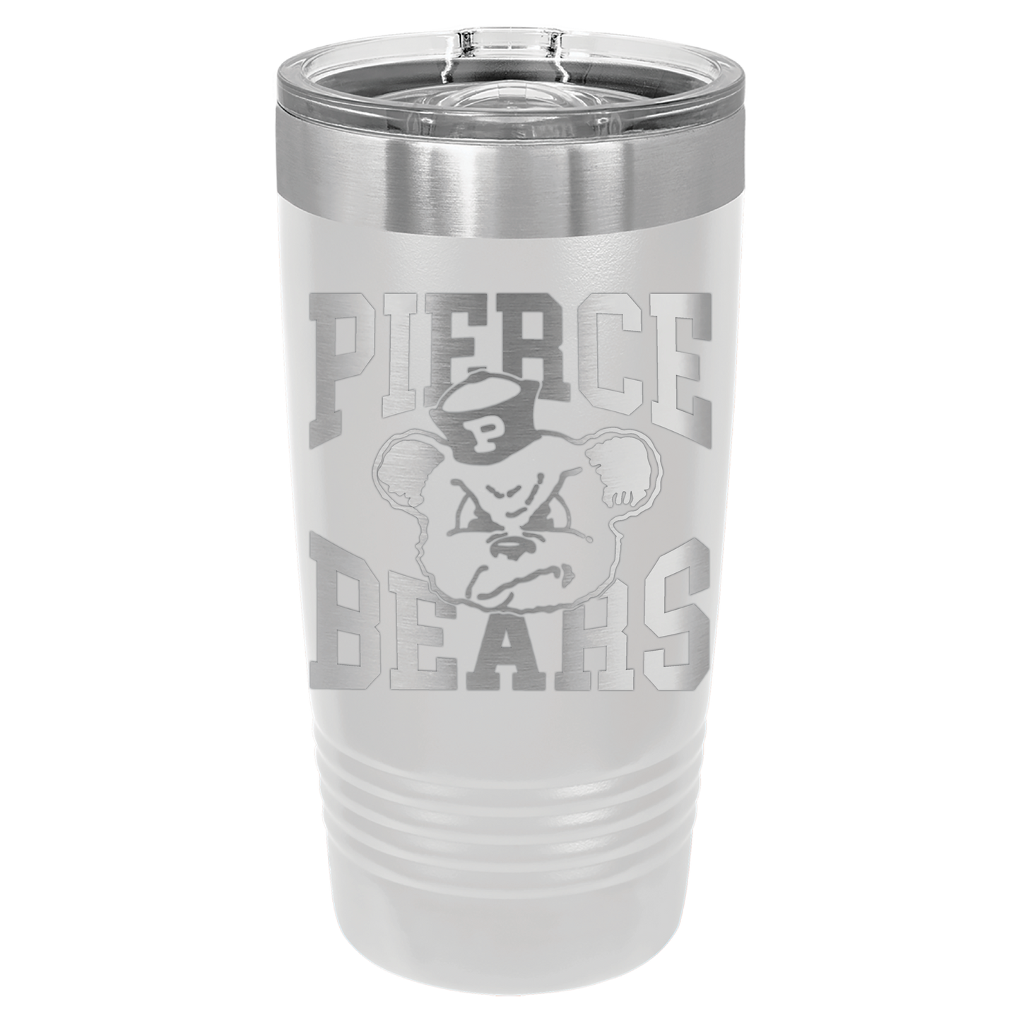 Pierce Bear Insulated 20 oz Stainless Steel Ringneck Tumbler with Logo