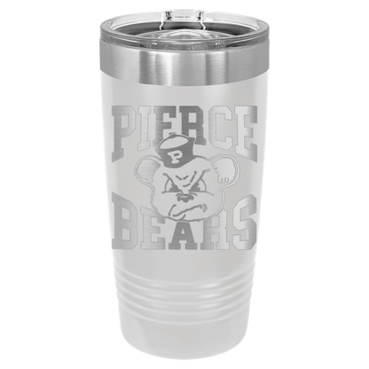 Pierce Bear Insulated 20 oz Stainless Steel Ringneck Tumbler with Logo