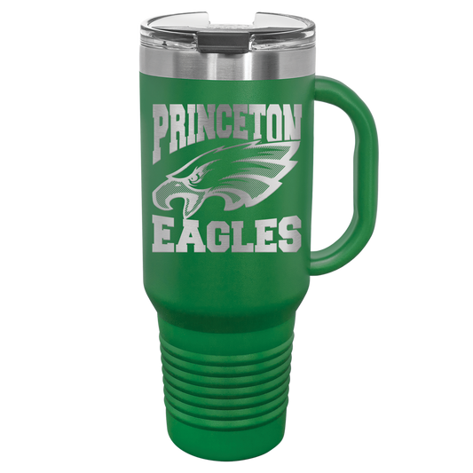 Princeton Eagles 40 oz. Travel Mug with Handle