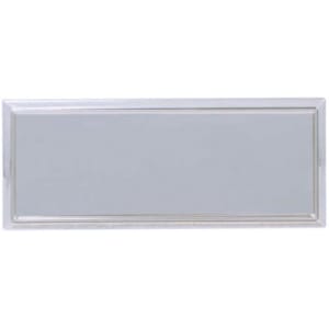 3" x 1" Square Corner Plastic Badge