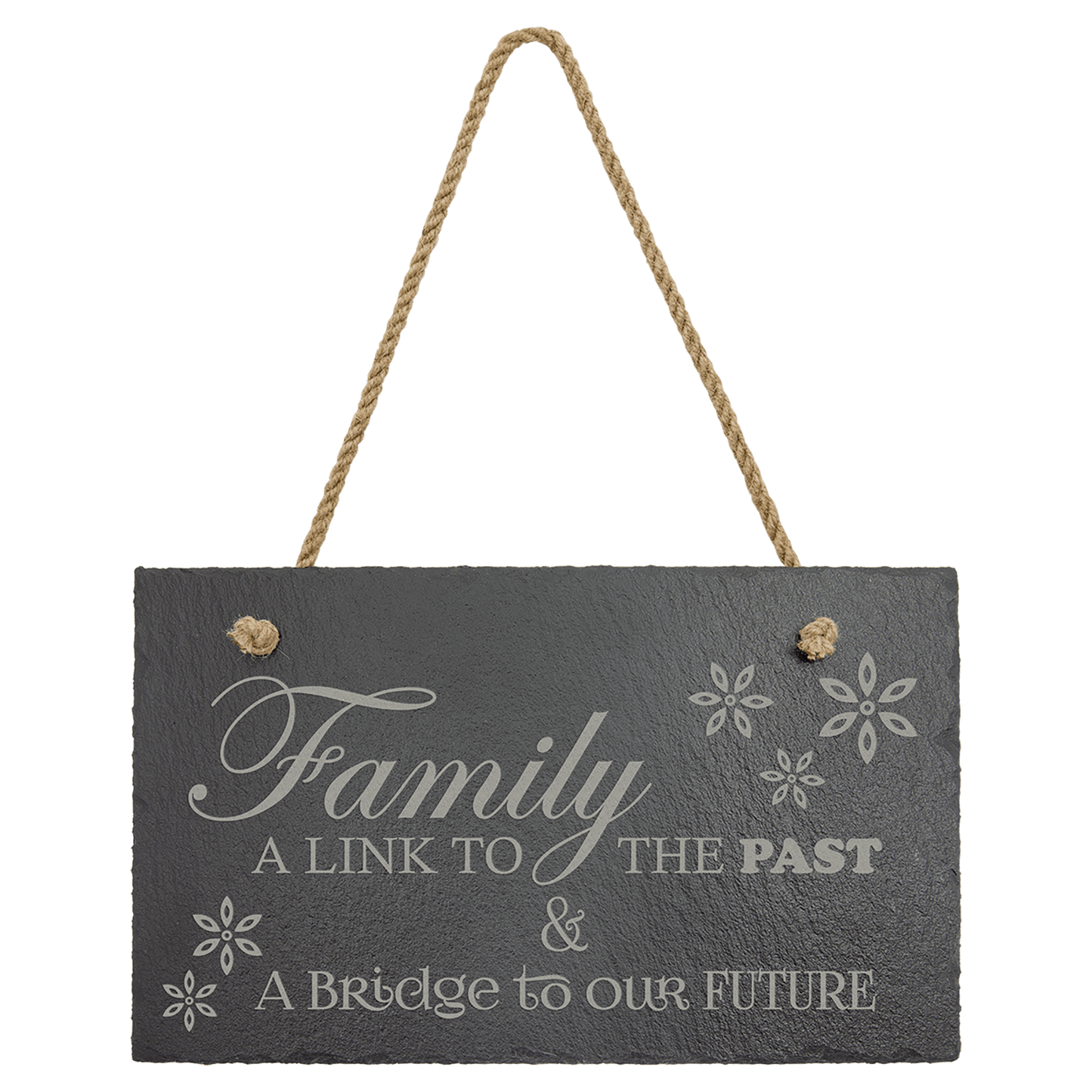 Personalized Slate Decor with Hanger String - 11 3/4" x 7"