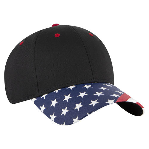 OTTO Cap: American Flag Structured Firm Front Panel Low-Fitting (80-1327)